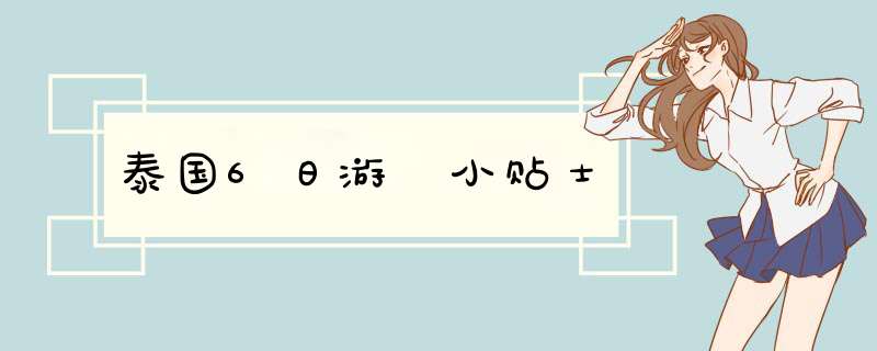 泰国6日游 小贴士